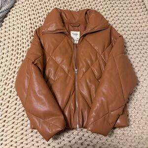 Abercrombie & Fitch Brown Puffer Jacket
